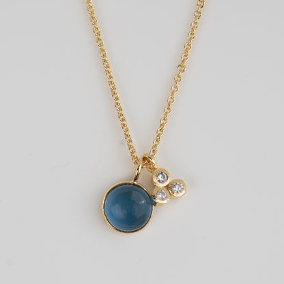 NECKLACE GP SINGLE IOLITE