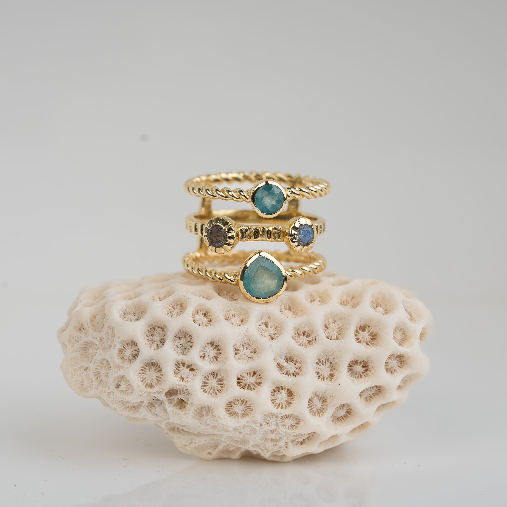 RING GP MULTISTONE JADE – My Ocean