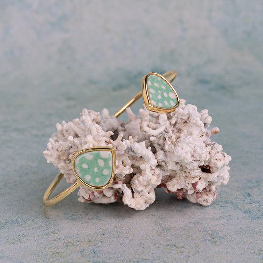 Heart shaped Porcelain Bangle
