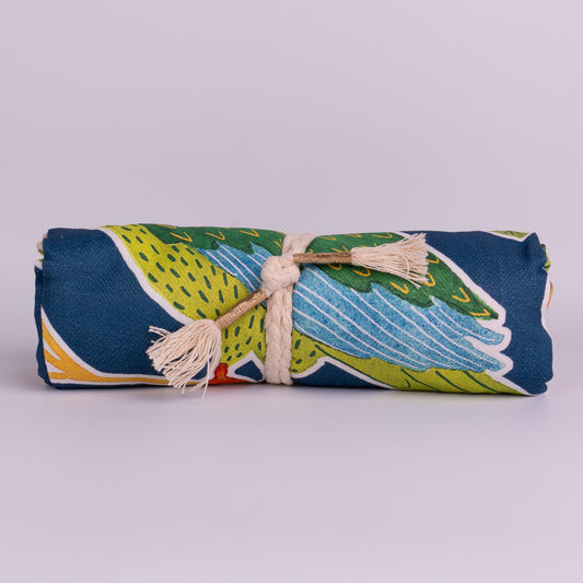 TURKISH TOWEL - PARROTS & PAPAYA