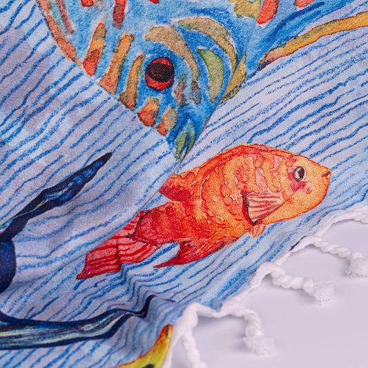 TURKISH TOWEL - OCEAN REEF FISH