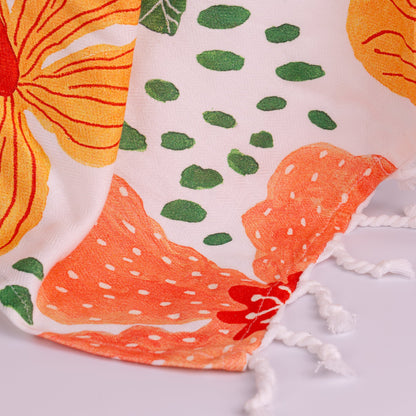 TURKISH TOWEL - HIBISCUS FLOWERS