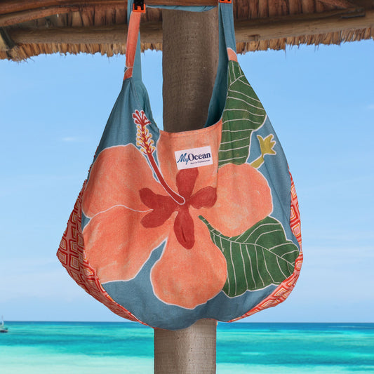 BEACH BAG - HIBISCUS FLOWER