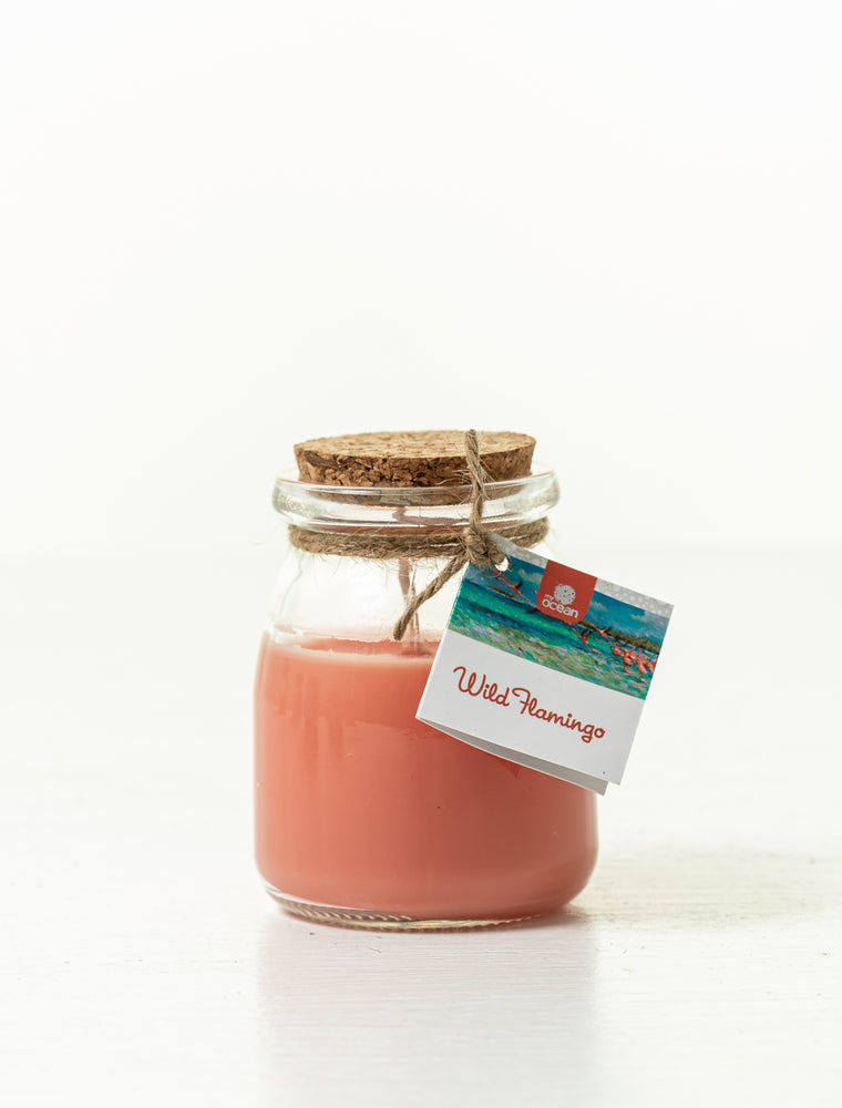 
            
                Load image into Gallery viewer, WILD FLAMINGO GLASS JAR CANDLE
            
        
