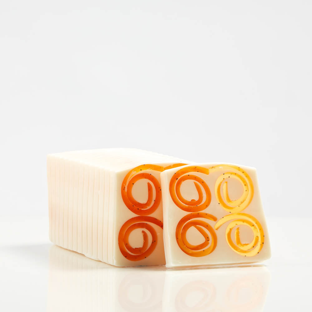 
            
                Load image into Gallery viewer, SUMMERTIME MANGO &amp;amp; HIBISCUS BODY SOAP SLICE
            
        